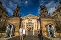 The Hradcany Square in the Prague Old Town, Czech Republic Royalty Free Stock Photo